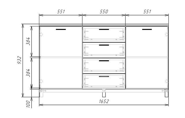 Комод Техас - 4 МДФ