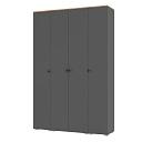 Шкаф распашной Квели - 4 Графит