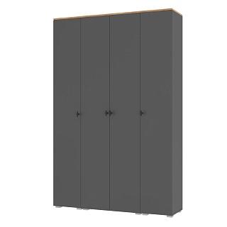 Шкаф распашной Квели - 4 Графит