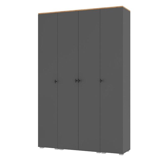 Шкаф распашной Квели - 4 Графит