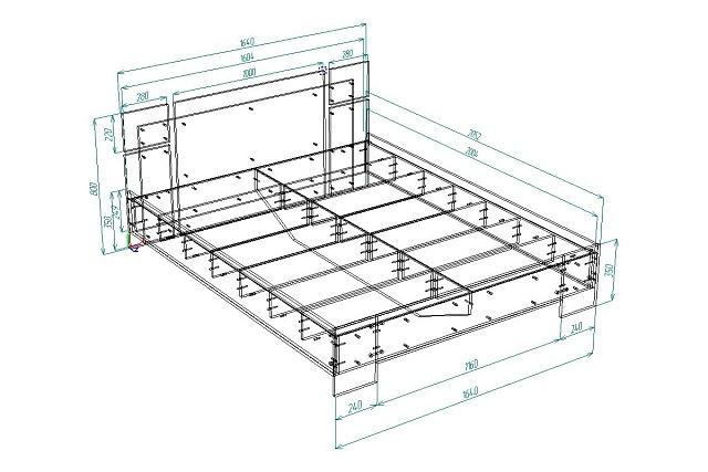 Кровать Джемма 1600