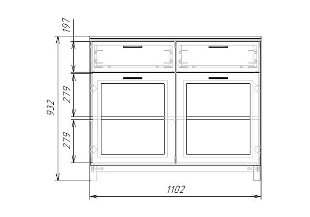 Комод Техас - 9 МДФ