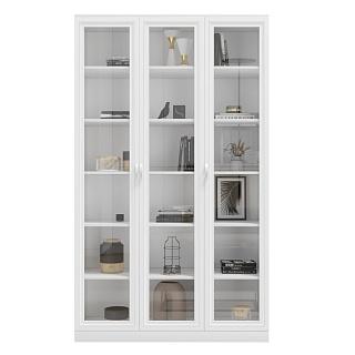 Книжный шкаф Библиограф - 3 №1 Белый