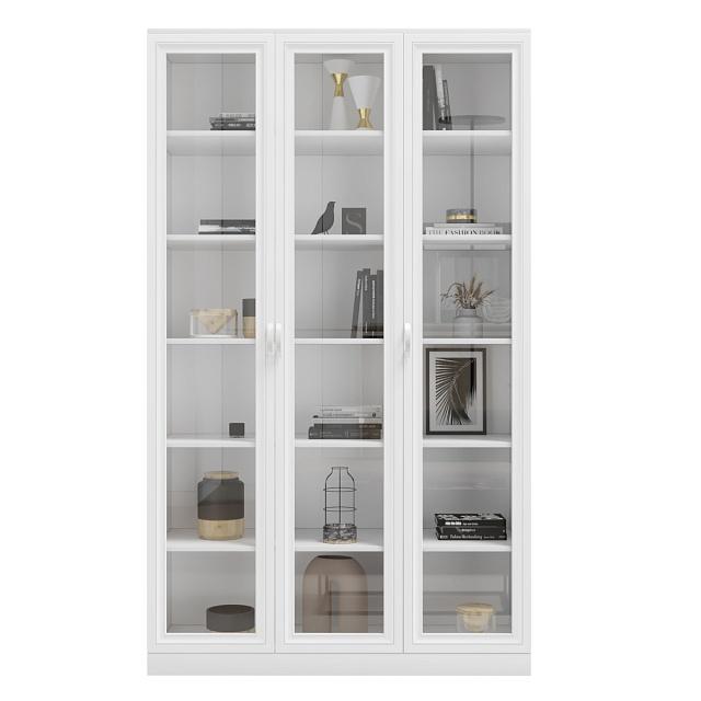 Книжный шкаф Библиограф - 3 №1 Белый