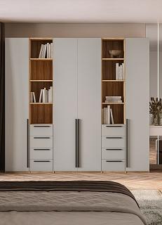 Шкаф распашной Хейсон - 16 Блэквуд Ячменный / Кашемир