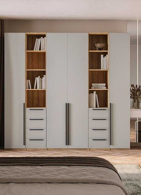 Шкаф распашной Хейсон - 16 Блэквуд Ячменный / Кашемир