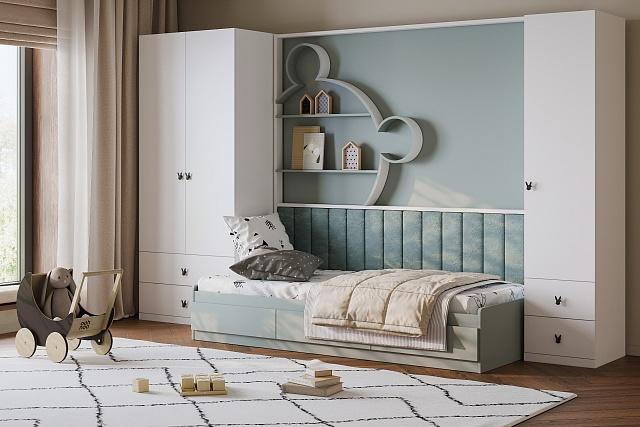 Детская стенка Банни - 8 МДФ Белый