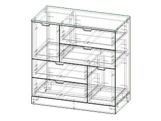 Комод Генри - 12 МДФ Черный