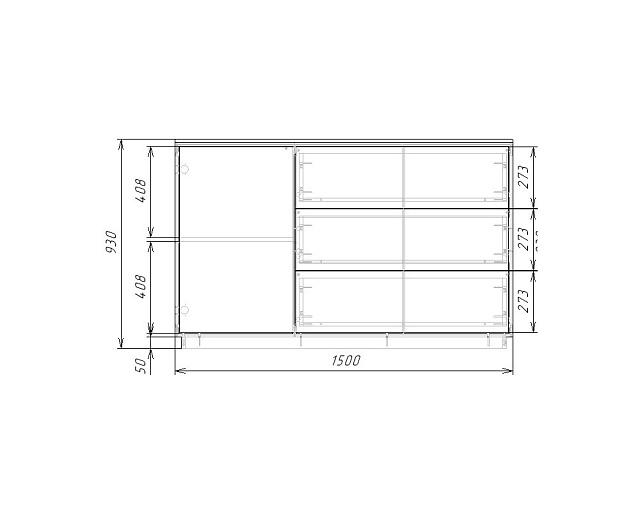 Комод Бостон - 3.1 Черный