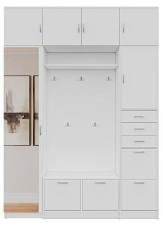 Прихожая Ольга - 8 с антресолью Белый