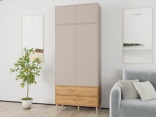 Шкаф распашной Скарлет - 11 Дуб Золотистый / Кашемир