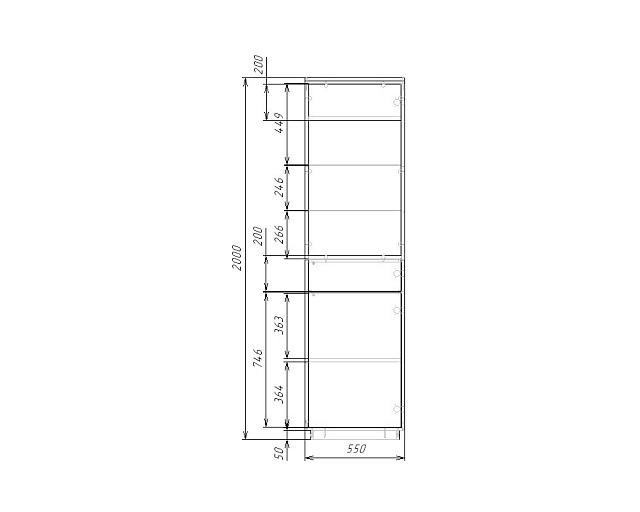 Витрина Бостон - 1 Белый