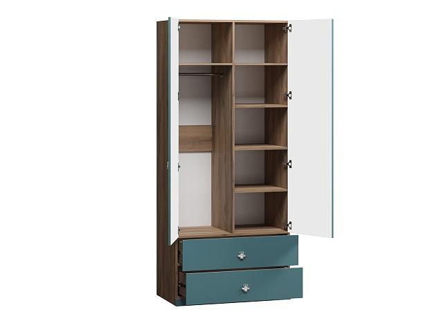 Шкаф распашной Скарабей - 2.2 МДФ Аквамарин