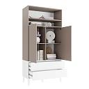 Шкаф распашной Скарлет - 13 Белый / Кашемир