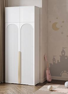 Шкаф распашной Рослин - 2 с антресолью Белый