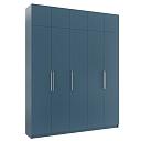 Шкаф распашной Калифорния - 5 с антресолью Альби Полуночно-синий