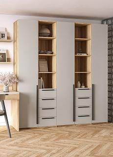 Шкаф распашной Хейсон - 15 Блэквуд Ячменный / Кашемир