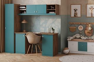 Антресоль Скарабей - 5 МДФ Аквамарин