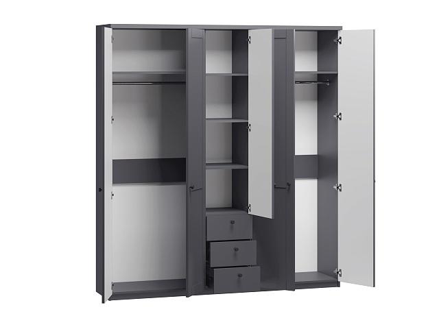 Шкаф распашной София РАХ - 13 МДФ Графит