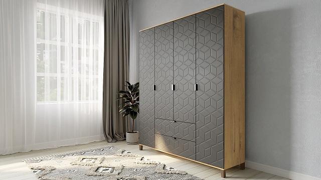 Шкаф распашной Марвин Йорк - 4 Графит