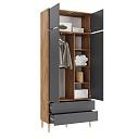 Шкаф распашной Скарлет - 11 Графит