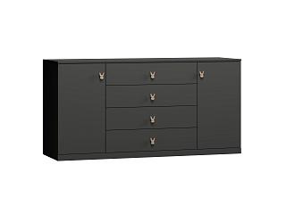 Комод Банни - 3 МДФ Черный Агат