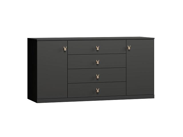 Детская стенка Банни - 9 МДФ Черный Агат