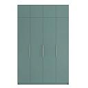 Шкаф распашной Калифорния - 4 с антресолью Сумеречный Голубой