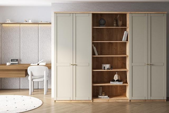 Шкаф распашной София РАХ - 22 МДФ Кастелло Медовый / Кашемир