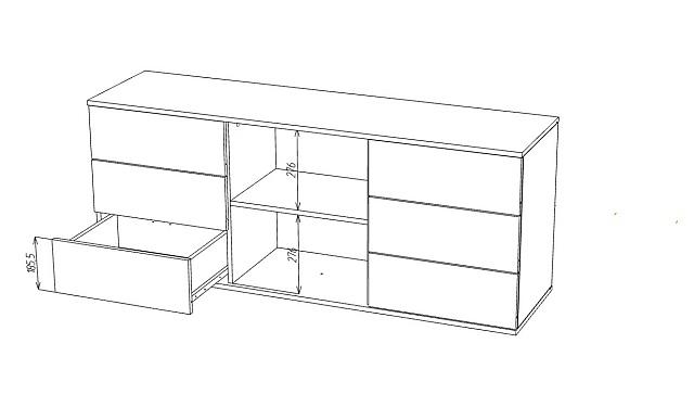 Комод Марвин Йорк - 33 Аквамарин
