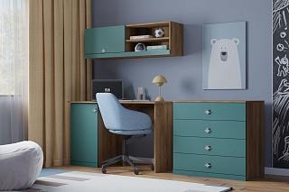 Антресоль Скарабей - 3 МДФ Аквамарин