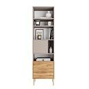 Стеллаж Скарлет - 2 Дуб Золотистый / Кашемир