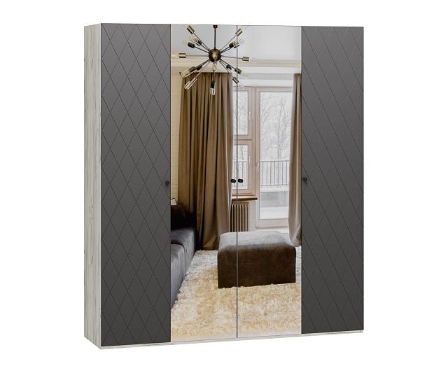 Шкаф распашной Колорадо - 4 с зеркалом МДФ