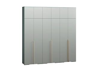 Шкаф распашной Солфорд - 6 с антресолью Зеленый Айсберг
