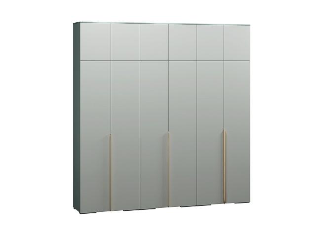 Шкаф распашной Солфорд - 6 с антресолью Зеленый Айсберг