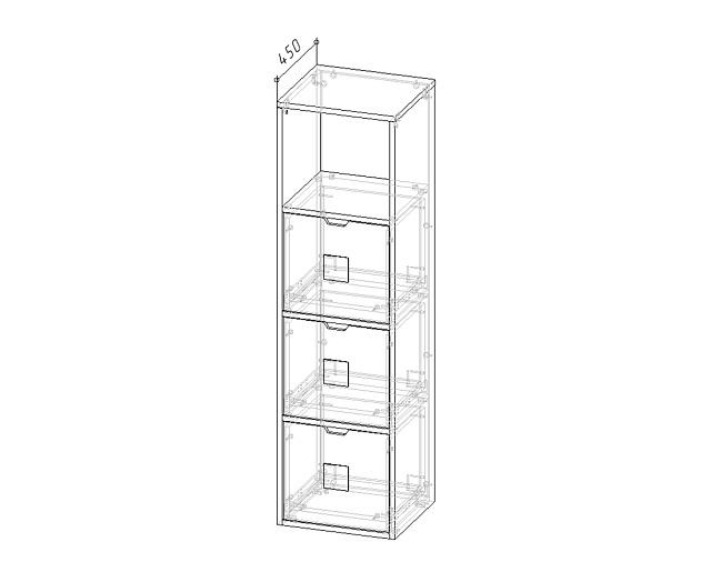 Стеллаж Kids - 17 Розовый Лайт
