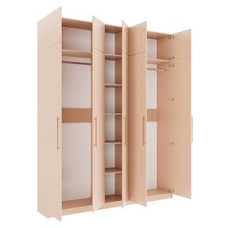 Шкаф распашной Калифорния - 5 с антресолью Сатин