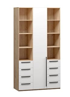 Шкаф распашной Хейсон - 28 Дуб Золотистый / Белый