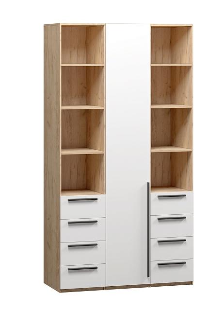 Шкаф распашной Хейсон - 28 Дуб Золотистый / Белый