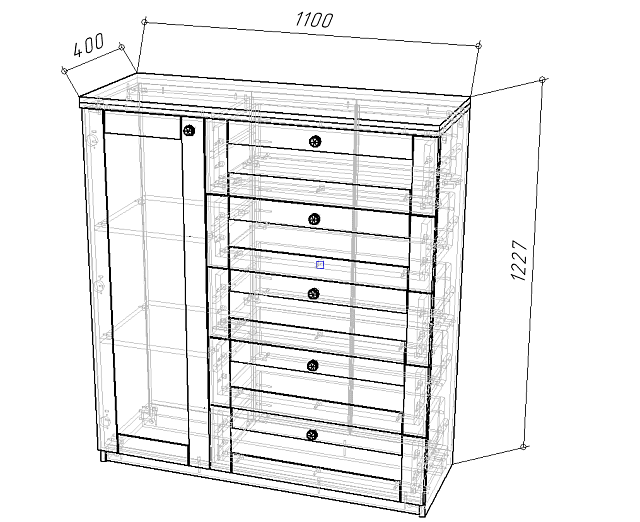Комод София РАХ - 5 МДФ