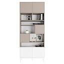 Стеллаж Скарлет - 8 Белый / Кашемир