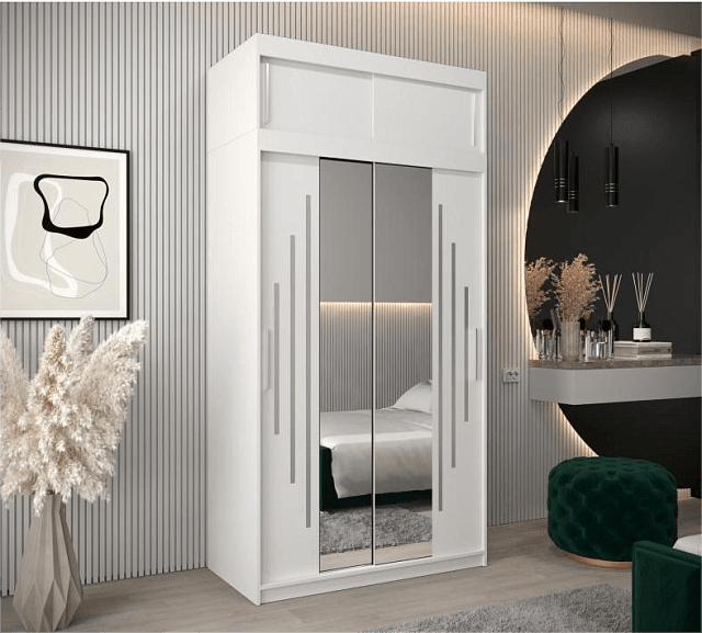 Шкаф-купе Валмиера NEW - 4А Белый