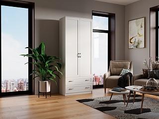 Шкаф распашной Стелла - 15 Белый