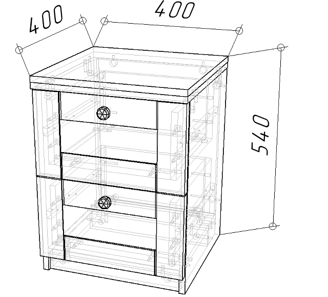 Тумба прикроватная София РАХ - 2 МДФ