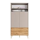 Шкаф распашной Скарлет - 13 Дуб Золотистый / Кашемир