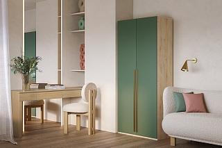 Шкаф распашной Микос - 2 МДФ Шарли Green