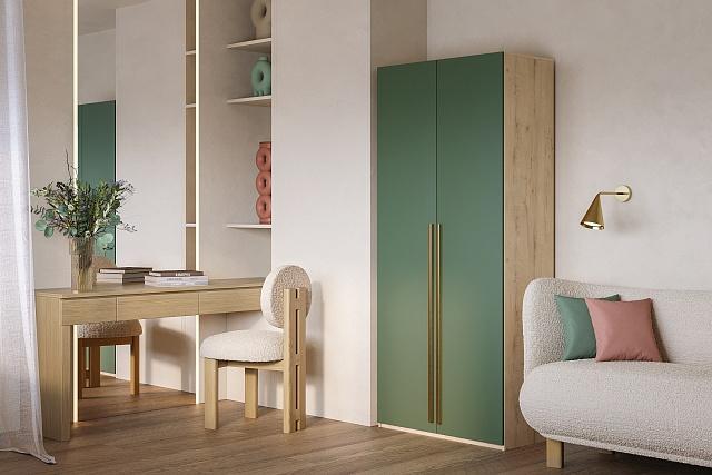 Шкаф распашной Микос - 2 МДФ Шарли Green