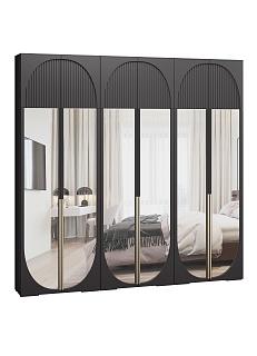 Шкаф распашной Брей - 3.2 с антресолью Черный