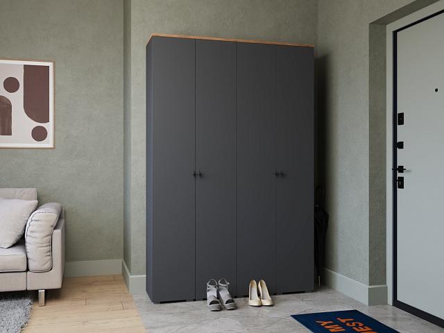 Шкаф распашной Квели - 4.1 Графит