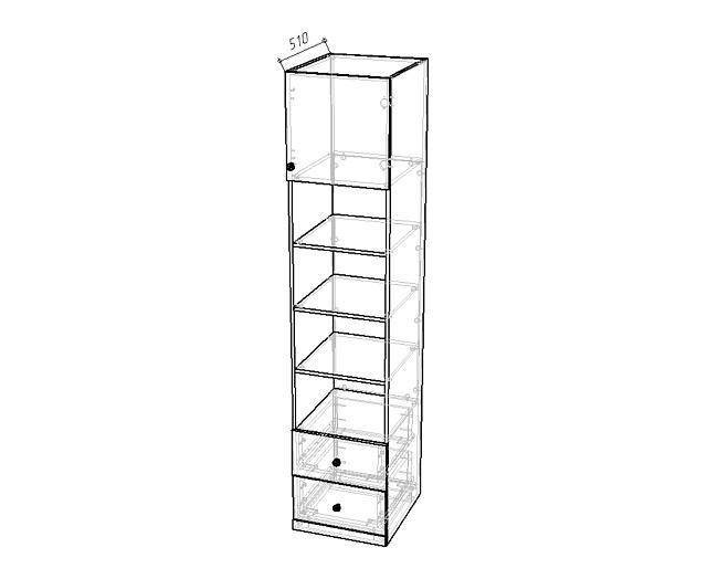 Детская стенка Стрекоза - 6 МДФ Белый